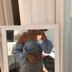 Off shoulder crop top